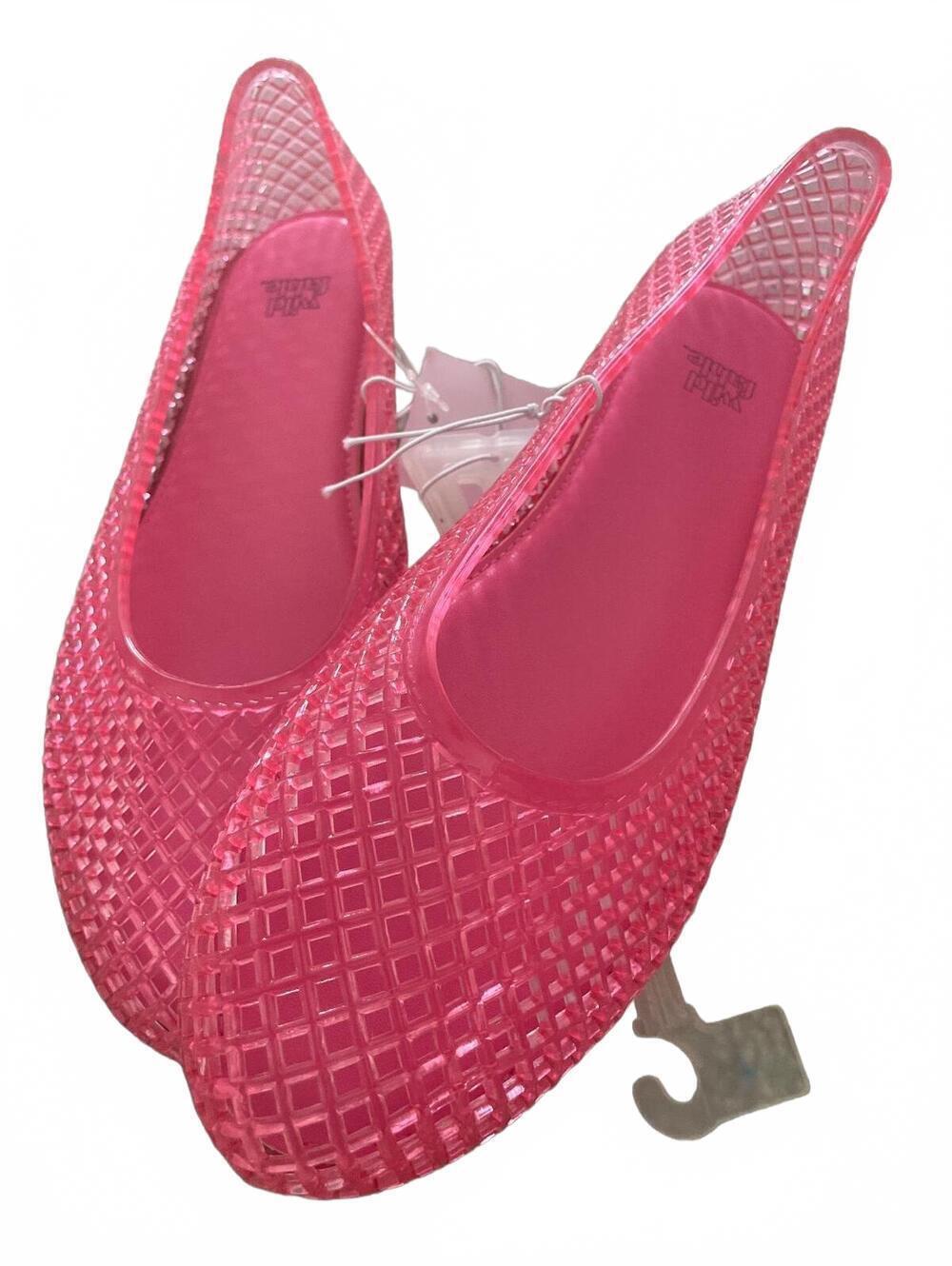 Wild Fable Jelly Flats Womens Size 6 Pink Removable Insert Pointed Toe Glam New - Picture 1 of 6
